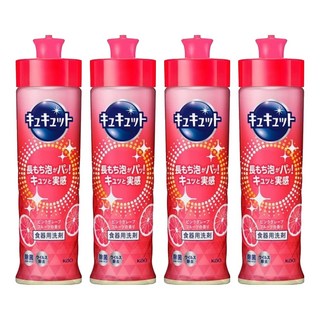 Kao 花王 Cucute 珂珂透 高效濃縮洗碗精 葡萄柚, 4瓶, 220ml