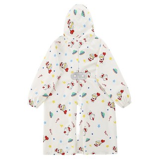 ULTRAMAN 超人力霸王 愛北鼻 親子同款防水雨衣 加厚款, 附同款收納袋, 白底奧特曼, XL