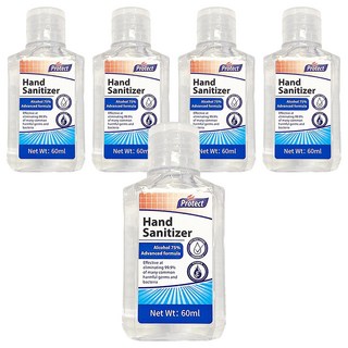 Protect 醫護美乾洗手 維他命E乾洗手凝露, 5個, 60ml