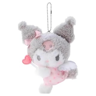 KUROMI 酷洛米 可愛造型玩偶吊飾鑰匙圈 粉紅 16 x 12cm 60g, 酷洛米夢天使, 1個