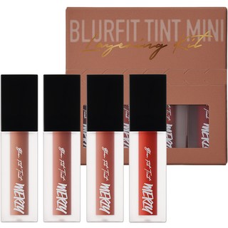 MERZY BLUR FIT TINT 霧面慕斯唇釉 1.5g*4種組合 暖色調, 暖色調(BT2 Odd MLBB、BT3 Drowsy Mocha、BT4 Joyful Cinnamon、BT11 Delight Orange), 1組
