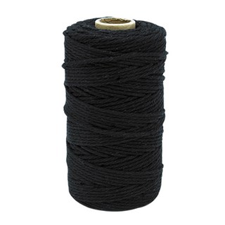 Dona&Deco Vero 厚款大尺寸彩色麻繩, 90m, 黑色, 1個