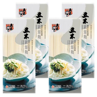 五木 銀絲麵 純素, 400g, 4包