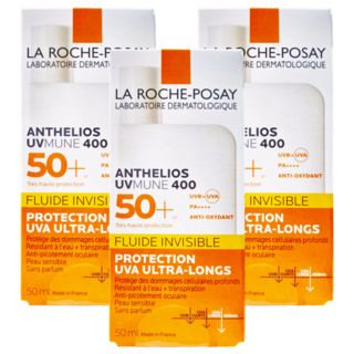 LA ROCHE POSAY 理膚寶水 安得利清爽極效夏卡防曬液 SPF50+ PA++++, 50ml, 3瓶