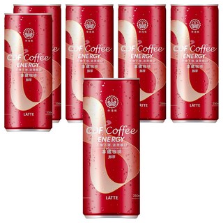 崇德發 CDF 能量拿鐵咖啡 醇厚, 250ml, 6罐