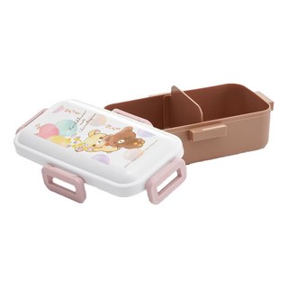 Skater 日本製 萌萌拉拉熊 懶懶熊 便當盒 保鮮餐盒 抗菌加工Ag+ 18.6 x 10.8 x 5.2cm 530ml, 拉拉熊, 1個