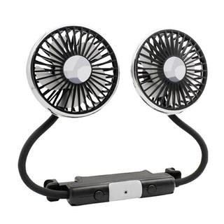 雙頭軟管車載風扇, F310, 銀色/黑色