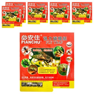 必安住 強力捕蠅紙 衛生無毒 有效捕捉蒼蠅、蚊子和昆蟲, 6組