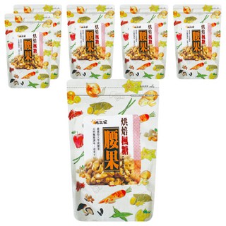 元氣家 烘焙楓糖腰果 手工楓糖調味 特大腰果 低溫烘焙 非油炸, 200g, 6包