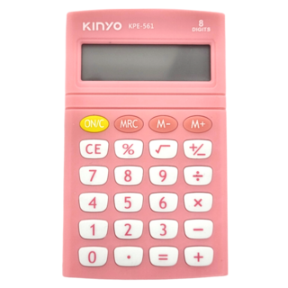 Kinyo 繽紛彩漾計算機 KPE-561, 粉紅色, 1個