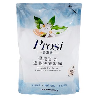 Prosi 普洛斯 室內晾曬香水濃縮洗衣凝露補充包 橙花, 室內晾曬新配方 衣物不易發臭, 1.8L, 1包