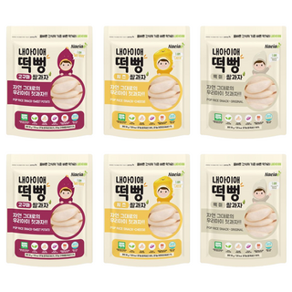 Naeiae 綜合米餅組, 白米口味 + 地瓜口味 + 起司口味, 180g, 1組