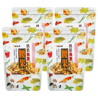 元氣家 烘焙楓糖腰果 手工楓糖調味 嚴選特大腰果 低溫烘焙 非油炸, 200g, 4包