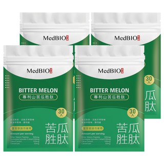 MedBIO 美百優 專利山苦瓜胜肽膠囊, 30顆, 500mg, 4包