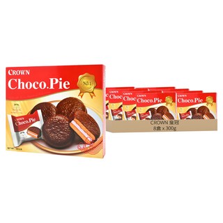 CROWN 皇冠 巧克力派, 300g, 8盒