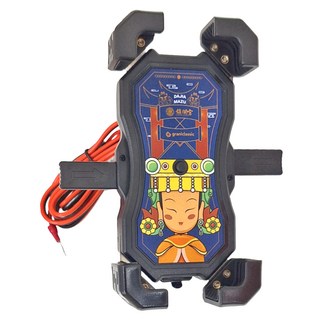 grantclassic 大甲媽祖聯名款 四力架2S Pro 13~17 x 6.2~8.7 x 1.6cm, 黑色 + 藍色