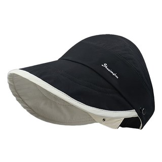 韓系撞色清涼空頂防曬帽 全面遮陽 版型挺括修飾臉型