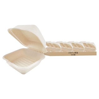 萬福 植纖6吋漢堡盒, 500入, 1套