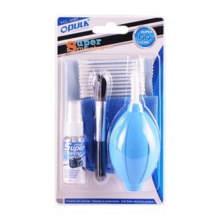 i-gota 愛購它 6合1螢幕清潔組 含清潔液 毛刷 清潔布, 藍色, 1組