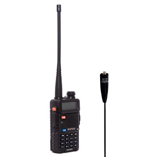 BAOFENG 寶峰 雙頻無線對講機 原廠耳掛式耳機麥克風 + 40cm 長天線套組 UV-5R, 1組
