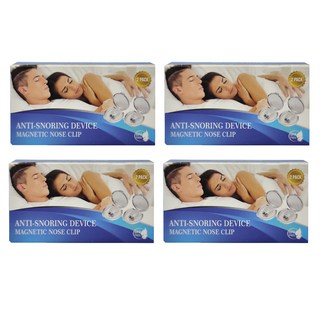 Neon 台灣霓虹 迷你止鼾器, 矽膠磁性鼻夾, 舒適睡眠, 呼吸順暢, 輕盈止鼾, 附收納盒, 4盒