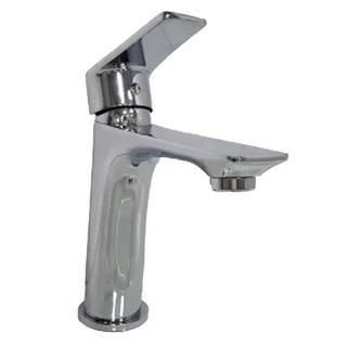 LEADER 麗達 銅材質 單孔面盆冷熱龍頭 附45cm進水管 LBE-C105 電鍍亮面 1150g, 1組