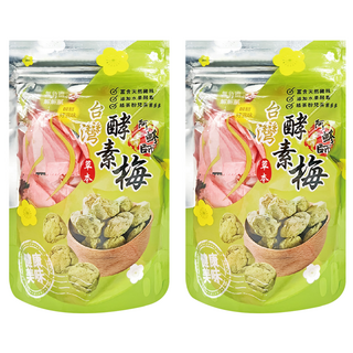 晨一 阿蜂師 台灣酵素梅 200g 富含天然纖維 添加水果酵素 綠茶粉兒茶素多多, 2袋