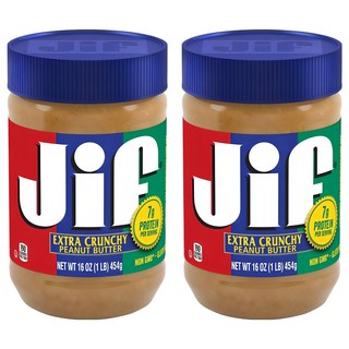 Jif 美味顆粒花生醬, 454g, 2罐