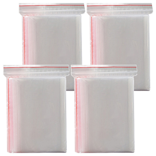 咪咪購物 夾鏈袋 透明 全新PE材質 密封防潮 居家收納好幫手, 11號(26 x 38cm), 100個, 4包