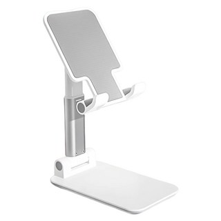 折疊桌面手機支架，角度調節，穩固防滑, 白色, 5個