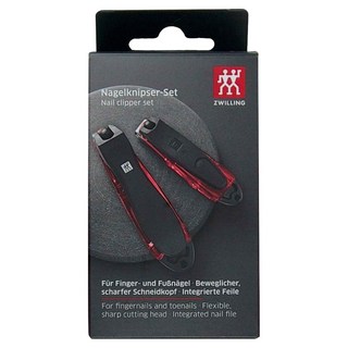 ZWILLING 雙人 晶亮多向旋轉指甲刀禮盒組 42421-000 100mm + 75mm, 晶亮紅組, 1組