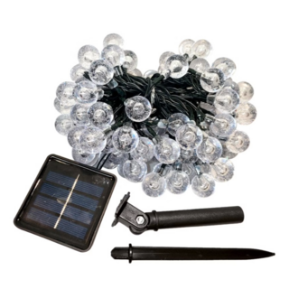 Besthot 12米太陽能氣泡燈串, 100燈, 防水燈珠燈, 1個, 透明