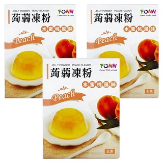 FUNN FUNN水蜜桃果凍粉 DIY甜點首選 輕鬆製作Q彈美味果凍, 80g, 3入