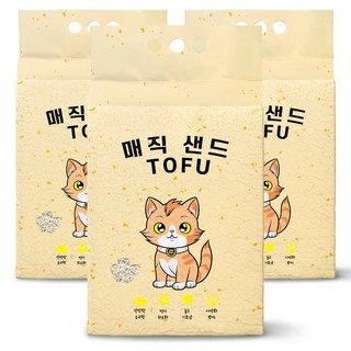 메디펫 매직 응고형 고양이 두부모래 가는입자, 10L, 3개, 무향