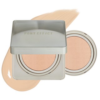 PONY EFFECT 零暗沉柔霧持久水氣墊 15g+補充粉蕊 15g, 003 Nude Beige(23號), 1組