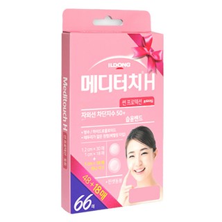메디터치 H 일동제약 썬 프로텍션 돗트 습윤밴드 1.2cm x 30p + 1cm x 36p + 핀셋 세트, 1세트