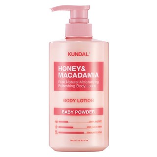 쿤달 허니 앤드 마카다미아 퓨어 바디로션 베이비파우더, 500ml, 1개