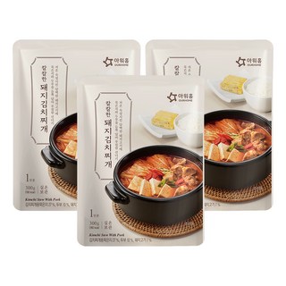 OURHOME 豬肉泡菜湯 300g (1人份) - 精選道地老泡菜，濃郁豬骨, 3包