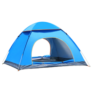 西格傢飾 自動收納遮陽抗UV帳篷 藍色 3-4人 190T防水銀膠布 200x200x135cm