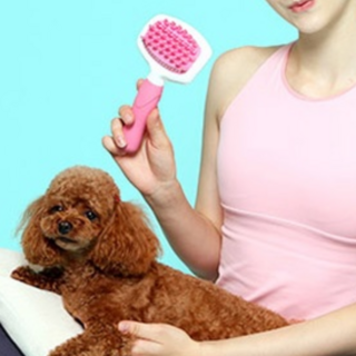 Zespa Picanori 寵物沐浴耙梳 M PECA108, 粉紅色(PECA108PM), 1個