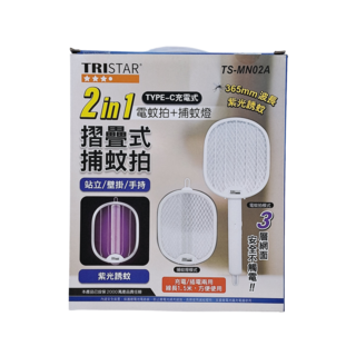 TRISTAR 三星牌 充電式捕蚊拍/燈 TS-MN02A, 充電式 白色