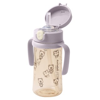 베베락 국내 제조 아이와 PPSU 원터치 빨대컵, 270ml, 1개, 라벤더