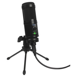 逸奇 USB專業電容式麥克風, 心型指向, 附三腳架, MIC-K03, 黑色