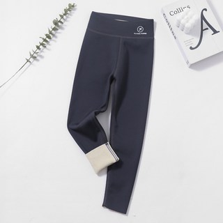 HARAROI 女童款冬季刷毛日常皮拉提斯高腰空中瑜珈內搭褲