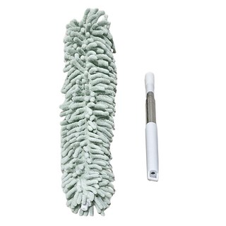雪尼爾伸縮魔術除塵撢 可水洗 布頭可拆卸清洗, 1個, 北歐綠