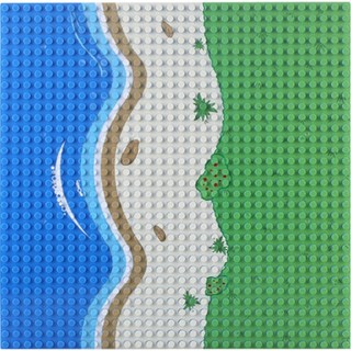 Yoyoyo樂高兼容小積木點玩板25.5cm X 25.5cm, 海灘直線, 1個