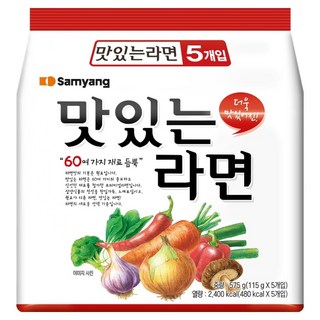 SAMYANG 三養 蔬菜拉麵, 5包
