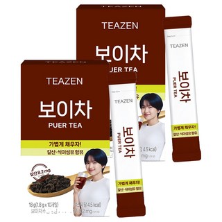 TEAZEN 茶禪 普洱茶萃取沖泡粉, 1.8g, 10條, 2盒