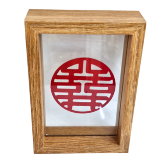 A-ONE 匯旺 長方形 木質 雙層玻璃相框 2個, 1組