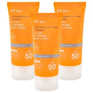 DR.WU 達爾膚 台灣公司貨 全日清爽身體防曬乳, 80ml, 3入